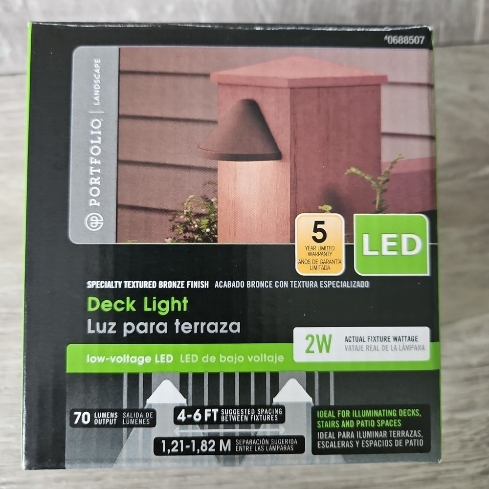 Harbor Breeze Hardwired Bronze LED Outdoor Deck light - NEW